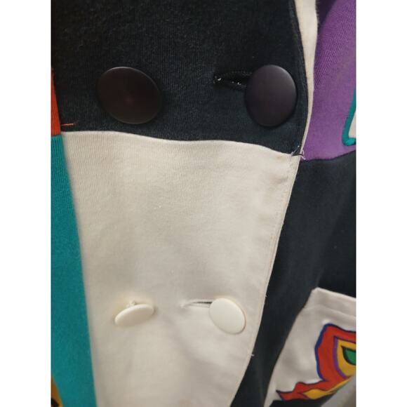 I.B. Diffusion VINTAGE 80’s Multicolor Color Block Blazer Pockets Relaxed Fit  L - Picture 6 of 14